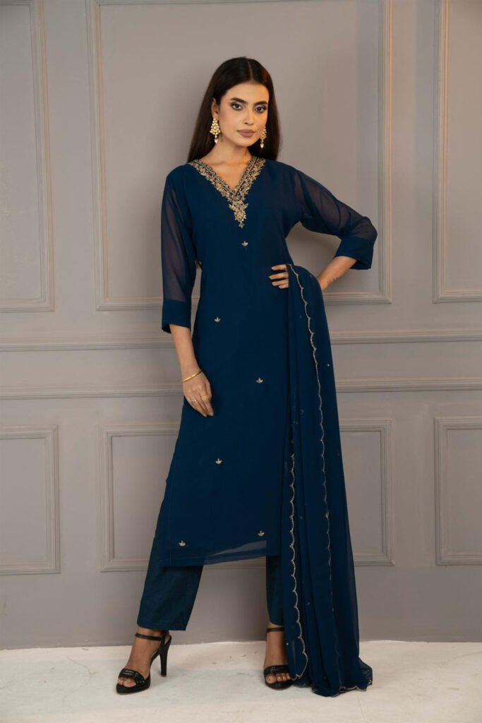 woman-blue-dress-with-long-sleeved-shirt